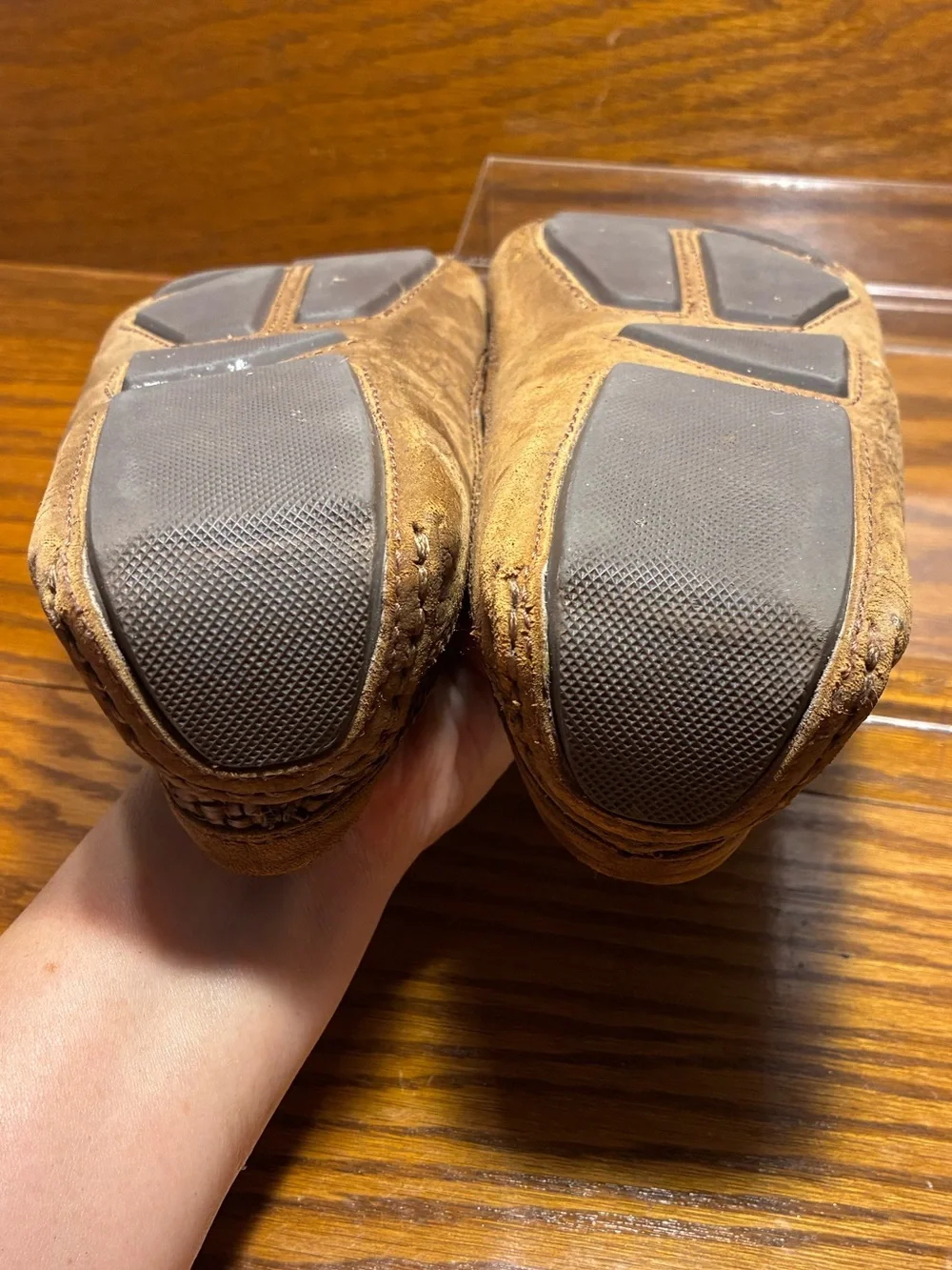 Y2K VTG Tommy Bahama Woven Leather Driver Loafers Brown Men’s Size 8